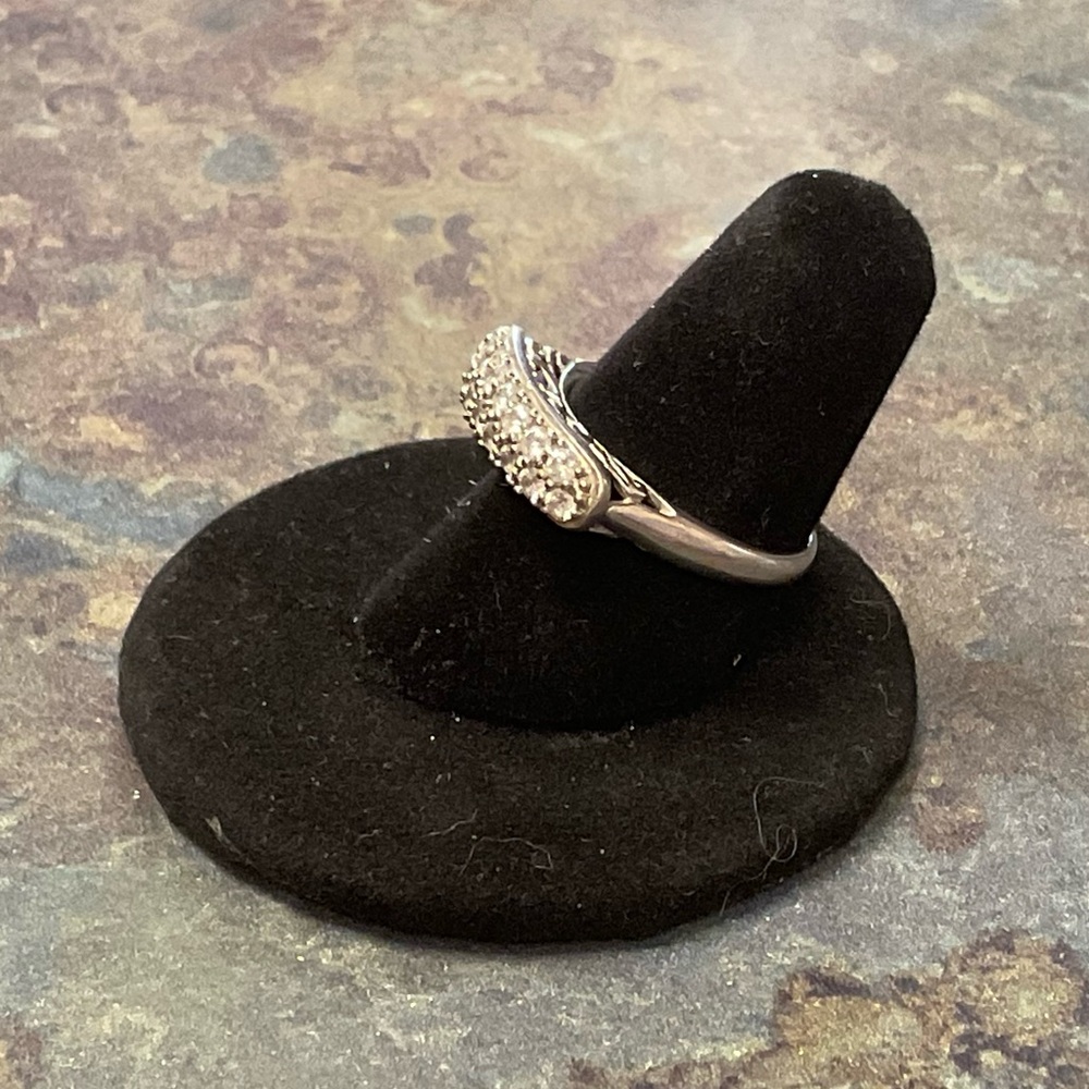 Sterling Silver Stackable Ring With Either Cz’s O… - image 3